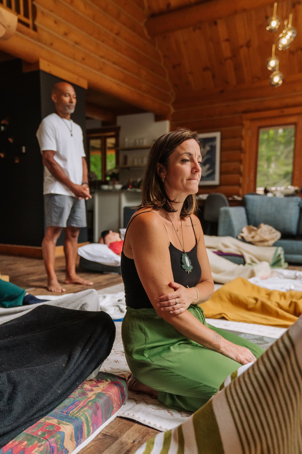 Cercle intérieur dans le chalet lors d'une retraite