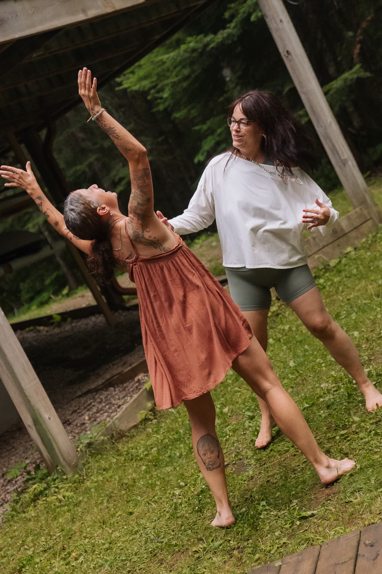 Mouvement libre en pleine nature lors d'une retraite